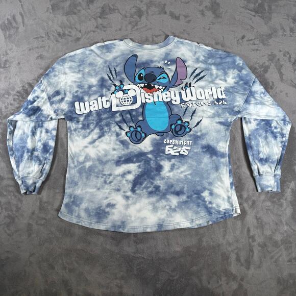 Stitch Spirit Jersey Walt Disney World Tie Dye Long Sleeve M Experiment 626 - Picture 1 of 9